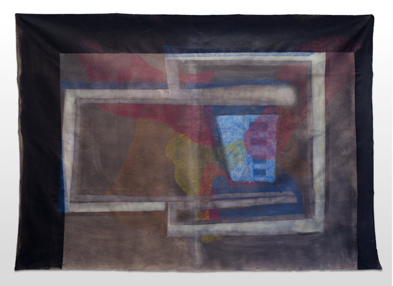 Bigger than—Almost Chair No1, 2023, mixed media on canvas, 220 × 304 cm
