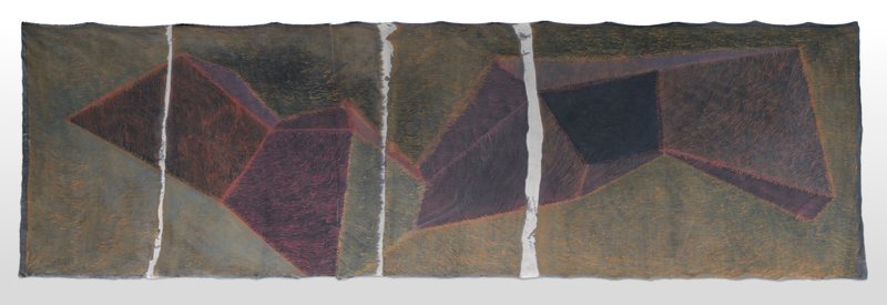 Bigger than—Darks No 2, 2023, acrylic on canvas, 148 × 475 cm