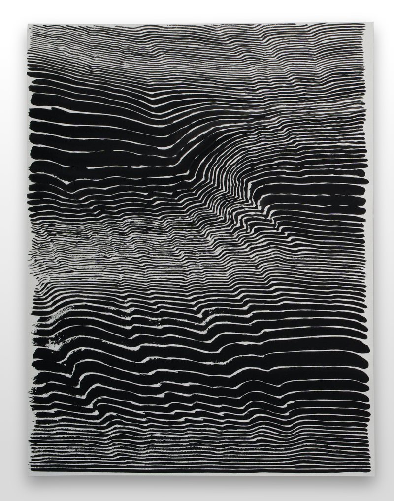 Score No2308, 2023, acrylic on paper, 33 × 25 cm