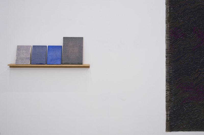 Sorin Neamtu - ink on mdf, paper — installation view, Headnotes, Suprainfinit Gallery, 2025