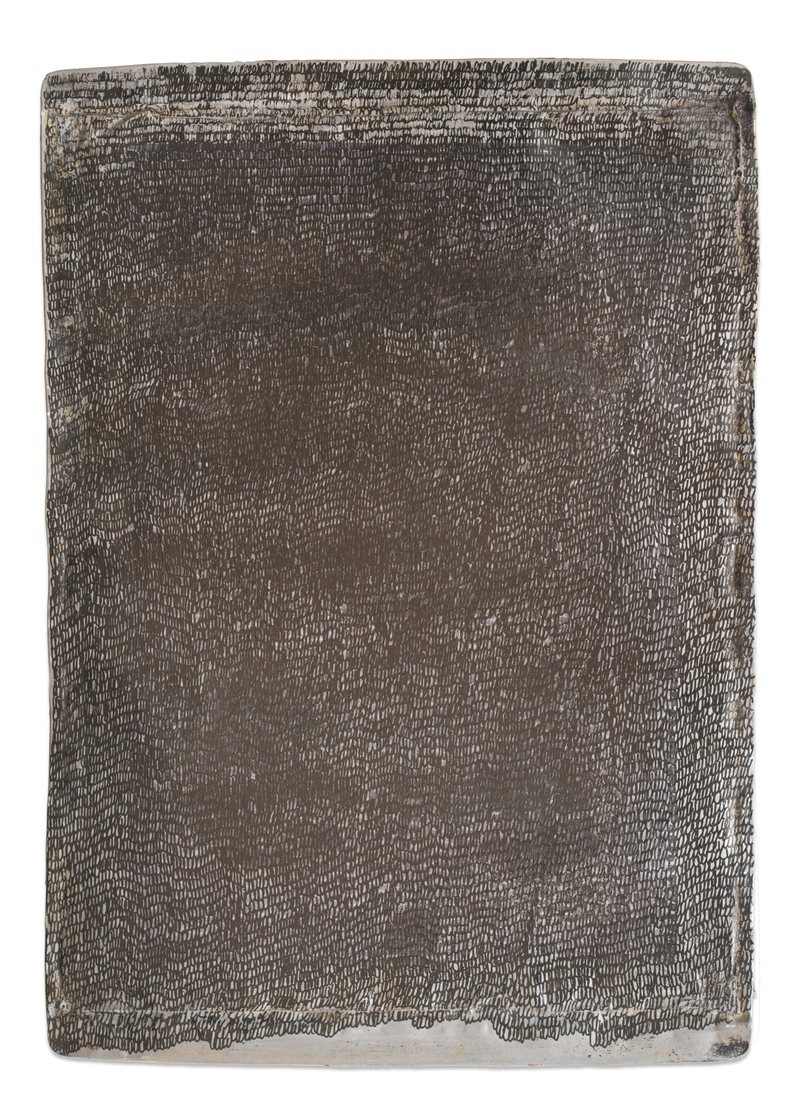 Score No2508, 2025, ink on aluminium, 46 × 33 cm