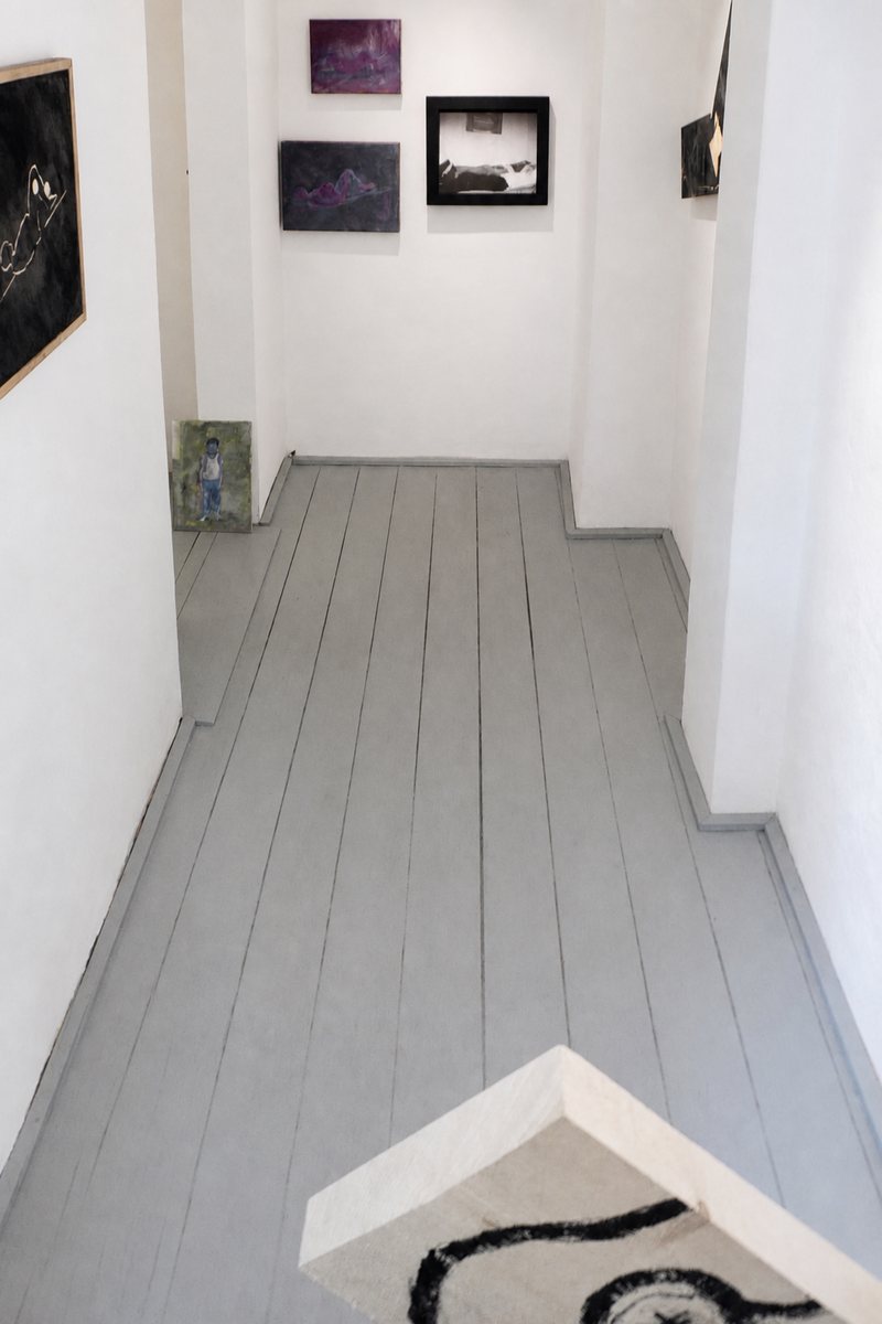 Studio-Style Display: Recycle Nest Hallway — installation view, The Great Blot, Recycle Nest Gallery, 2010